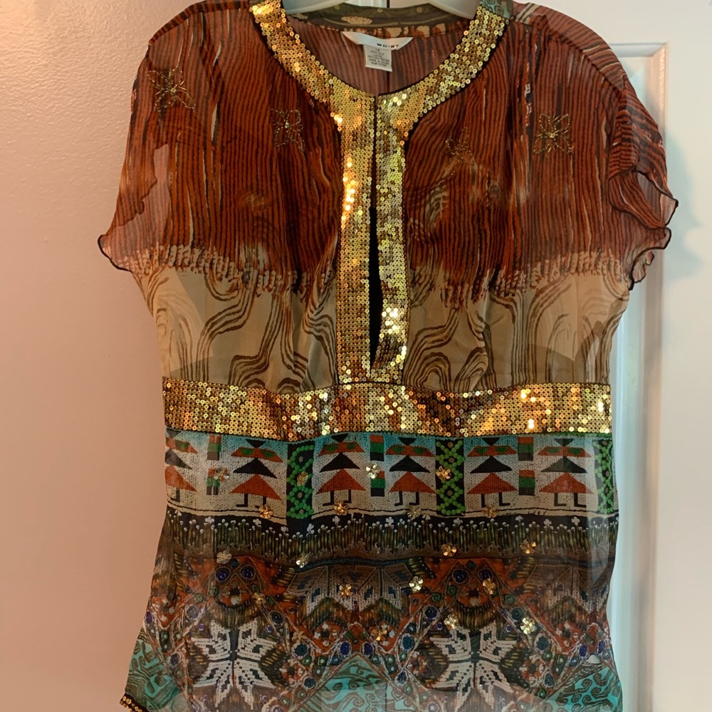 Gold sequin top